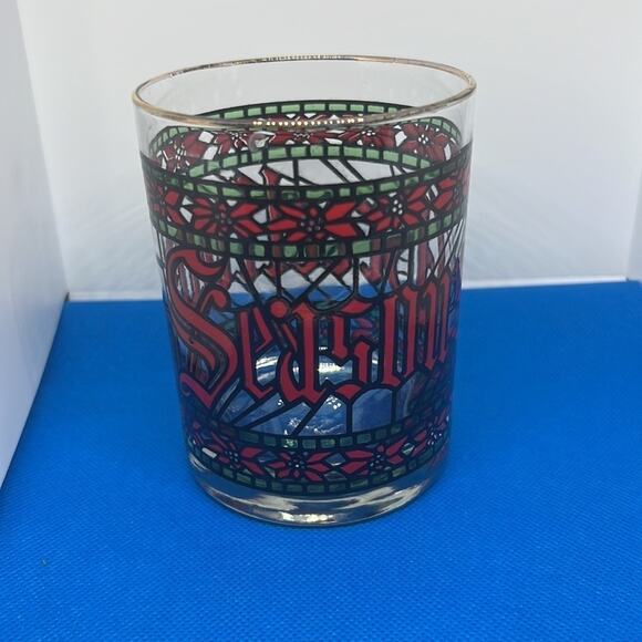 Set of 6 MCM Vintage Season's Greetings  Lowball Glasses by Houze - Picture 5 of 13